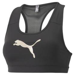 PUMA Damen Mid Impact 4keeps Graphic Bra Pm Sport-BH, Black Safari Glam Cat, L von PUMA