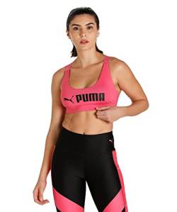 PUMA Damen Mid Impact Fit Sport-BH, Sonnenuntergang Pink, XL von PUMA