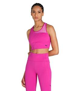 PUMA Damen Mid Impact Flawless Sport-BH, Undurchsichtige, Deep Orchid Pink, S von PUMA