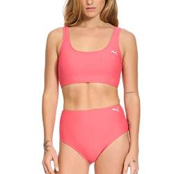 PUMA Damen Oberteil Badeanzug Bikini-Set, Pink, XL von PUMA