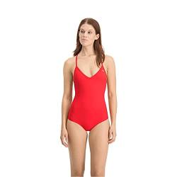 PUMA Damen Puma Dames V-hals Crossback Zwempak One Piece Swimsuit, Rot, M EU von PUMA