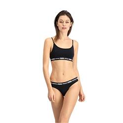 PUMA Damen Puma Iconic Women's String - (2 Pack) Thong Panties, Black, XS EU von PUMA