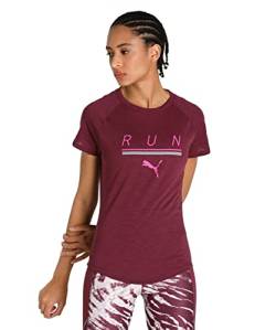 PUMA Damen Run 5k Logo Ss Tee W T-Shirt, Violett, S von PUMA