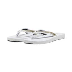 PUMA Damen Sandy Flip Metallic Shine Slide-Sandalen, White Gold, 37 EU von PUMA