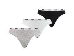 PUMA Damen String Thong H schen, Weiß / Grau Schwarz, XS EU von PUMA