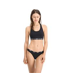 PUMA Damen String Thong Höschen, 3er Pack,Schwarz, XL von PUMA