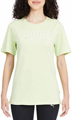 PUMA Damen-T-Shirt mit Boyfriend-Logo, Grün , Klein von PUMA
