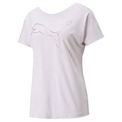 PUMA Damen Train Favorite Cat Tee Pullover, Violett, L von PUMA