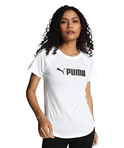 PUMA Damen Trainingsshirt Sportshirt Fit Logo Tee, Farbe:Weiß, Artikel:-02 puma White, Größe:M von PUMA