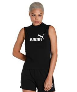 PUMA Essentials Damen Slim Logo Tank Top, Blacks, L von PUMA