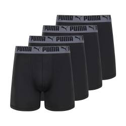 PUMA Herren 4er-Pack Active Stretch Boxershorts Retroshorts, Schwarz, Large von PUMA