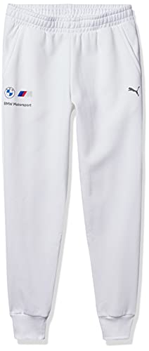 PUMA Herren BMW M Motorsport Essentials Fleece-Trainingshose Sweatpants, Weiß, XX-Large von PUMA