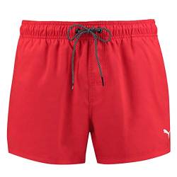 PUMA Herren Badehose Badeshorts Logo Short Length Swim Shorts, Farbe:Red, Bekleidungsgröße:XXL von PUMA