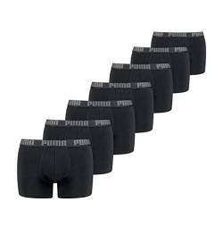 PUMA Herren Basic Boxershorts Unterwäsche 7P (L, Black/Black) von PUMA