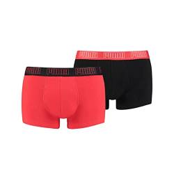 PUMA Herren Basic Trunk Boxershort 2er Pack red/Black (002) Größe:L von PUMA