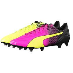 PUMA Herren Evospeed 1.5 FG Fußballschuhe, pink glo-Safety Yellow-Black, 41 von PUMA