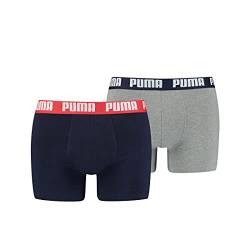 PUMA Herren Grundlæggende kasser Boxer Shorts, Blue / Grey Melange, XL EU von PUMA