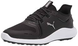 PUMA Herren Ignite Fasten8 Golfschuh, Black Silver Weiß, 42.5 EU von PUMA