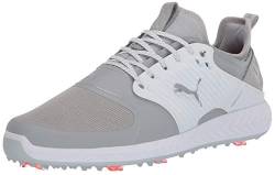 PUMA Herren Ignite Pwradapt Caged Golfschuhe, Gray Violet Silver Weiß, 39.5 EU Weit von PUMA