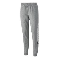 PUMA Herren Jogginghose Sweatpants Essentials+ Logo Pants, Farbe:Grau, Artikel:-03 medium Gray Heather, Größe:XL von PUMA