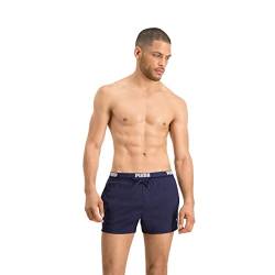 PUMA Herren Logo Short Length Swim Shorts Badehose, Navy, M EU von PUMA