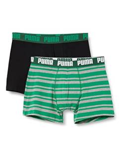 PUMA Herren Puma Heritage Stripe Men's (2 Pack) Boxer Shorts, Grün, XL EU von PUMA