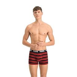 PUMA Herren Puma Heritage Stripe Men's (2 Pack) Boxer Shorts, Red Black, L EU von PUMA