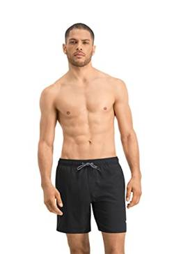 PUMA Herren Puma Middellange herenzwembroek – zichtbaar trekkoord Badehose, Schwarz, XL EU von PUMA