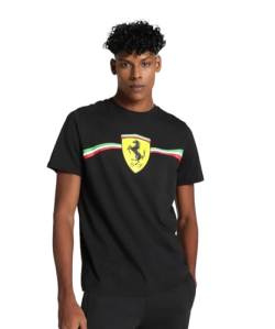 PUMA Herren Scuderia Ferrari Race Big Shield Motorsport Heritage T-Shirt LBlack von PUMA