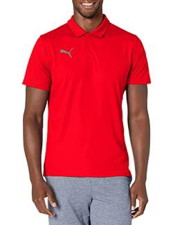 PUMA Herren Teamliga Sideline Polo Shirt, rot / weiß, XX-Large von PUMA