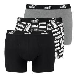 PUMA Herren Unterhosen Shorts Promo Boxer 3er Pack, Farbe:Mehrfarbig, Größe:L, Artikel:-002 Black Grey Combo von PUMA