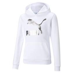 PUMA Jugendliche Classics Logo Hoodie 140White Foil von PUMA