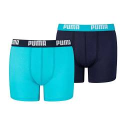 PUMA Jungen Boys Basic Boxer 2P Boxershorts, Mehrfarbig (Bright Blue 789), (Herstellergröße: 164) (2er Pack) von PUMA