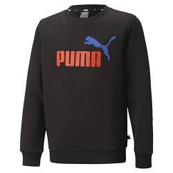 PUMA Jungen Essentials+ Two-Tone Big Logo Sweatshirt 152Black Warm Earth von PUMA