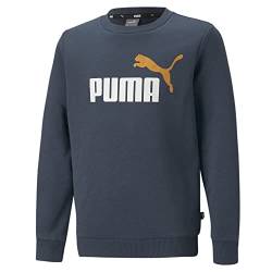 PUMA Jungen Essentials+ Two-Tone Big Logo Sweatshirt 152Dark Night Blue von PUMA