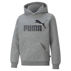 PUMA Jungen Essentials Hoodie mit großem Logo 104Medium Gray Heather von PUMA