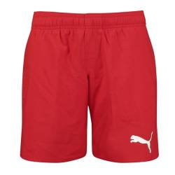PUMA Jungen Medium Length Shorts Swim Trunks, red, 164 von PUMA