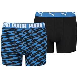 PUMA Jungen Puma Boys' Formstrip Print 2 Pack BOXER, Blue Combo, 122 EU von PUMA