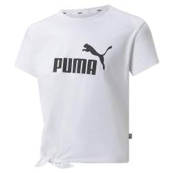 PUMA Mädchen ESS Logo Knotted Tee G T-Shirt, weiß, 4 años von PUMA