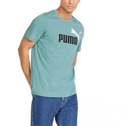 PUMA Men's Mineral Blue ESS 2 Col Logo T-Shirt - 2XL von PUMA