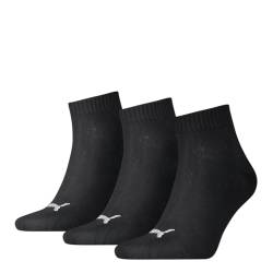 PUMA Plain 3P Quarter Socke, Schwarz (Black), 35-38, 3er Pack von PUMA
