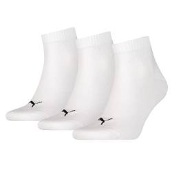 PUMA Plain 3P Quarter Socke, Weiß (White), 35-38, 3er Pack von PUMA
