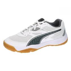 PUMA SOLARFLASH JR II Hallenturnschuh, White-Shadow Gray-Gum, 37.5 EU von PUMA