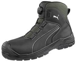 PUMA Safety Cascades MID S3 CI HI HRO SRC - Sicherheitsstiefel für Herren mit durchtrittsicherer Sohle und Fiberglaskappe – Schwarz Grau Disc von PUMA