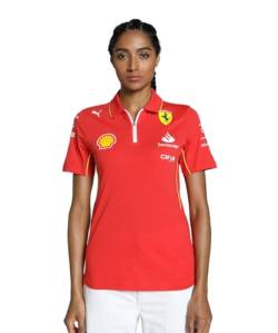 PUMA Scuderia Ferrari F1 Damen 2024 Team Polo Brennt Rot - Größe: Klein von PUMA