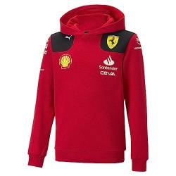 PUMA Scuderia Ferrari - Kinder 2023 Team-Hoodie - Rot - Größe: 116 von PUMA