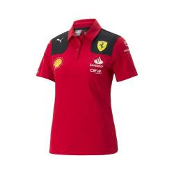 PUMA Scuderia Ferrari - Team-Poloshirt für Damen 2023 - Rot - Größe: L von PUMA