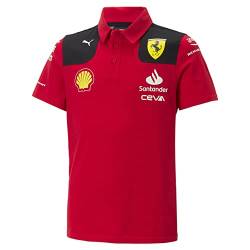 PUMA Scuderia Ferrari - Team-Poloshirt für Kinder 2023 - Rot - Größe: 104 von PUMA
