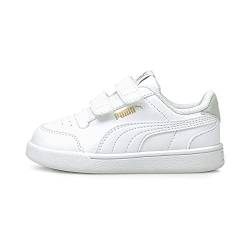 PUMA Shuffle V Inf Sneaker, White White-Gray Violet Team Gold, 27 EU von PUMA