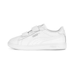PUMA Smash 3.0 L V PS Sneaker, White-COOL Light Gray, 35 EU von PUMA
